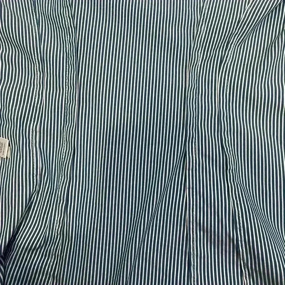 Express Design Studio Womens Size XS Blue‎ & White Striped Ruffled Blouse - Picture 8 of 9